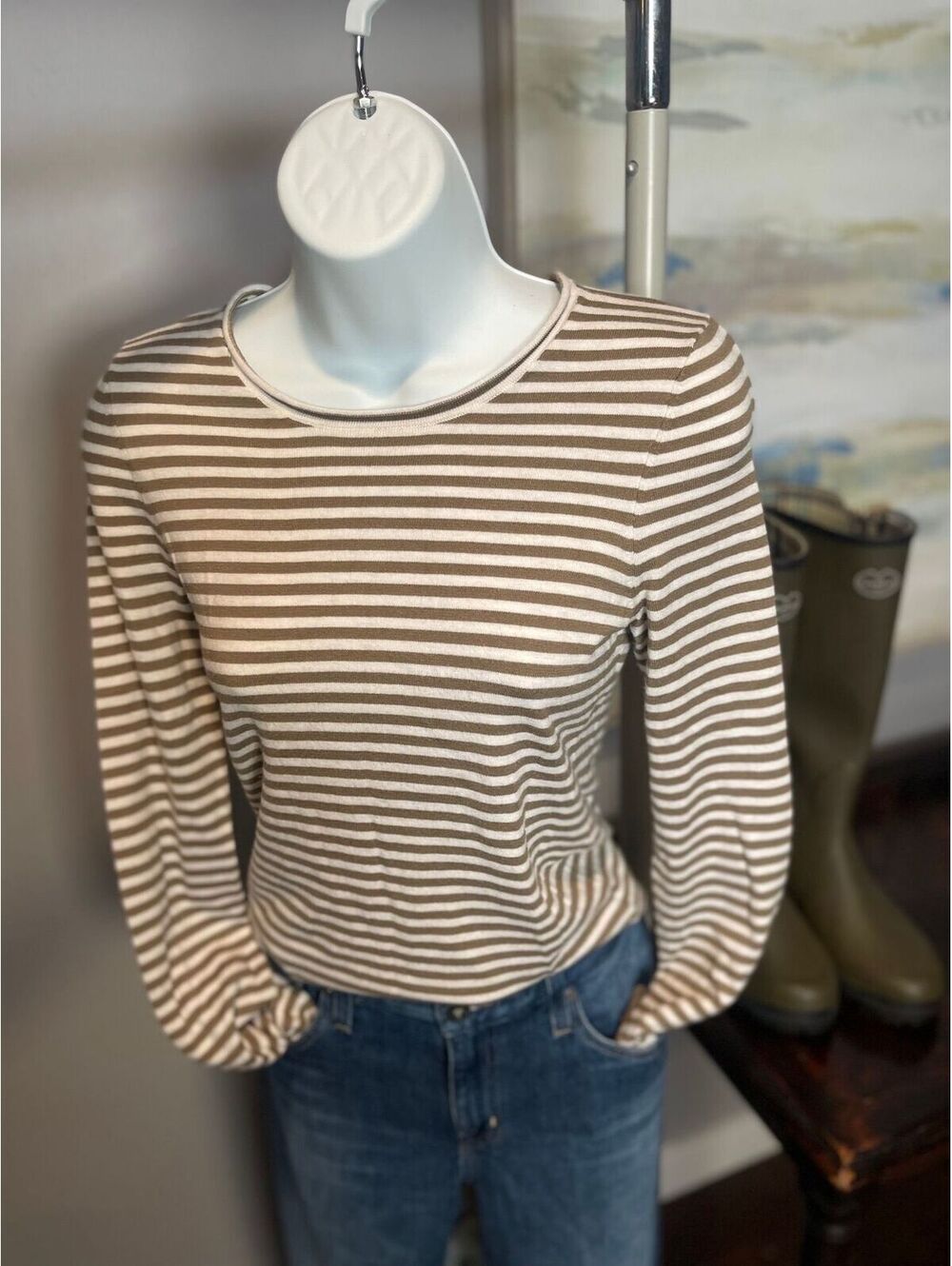 Splendid striped knit top - small
